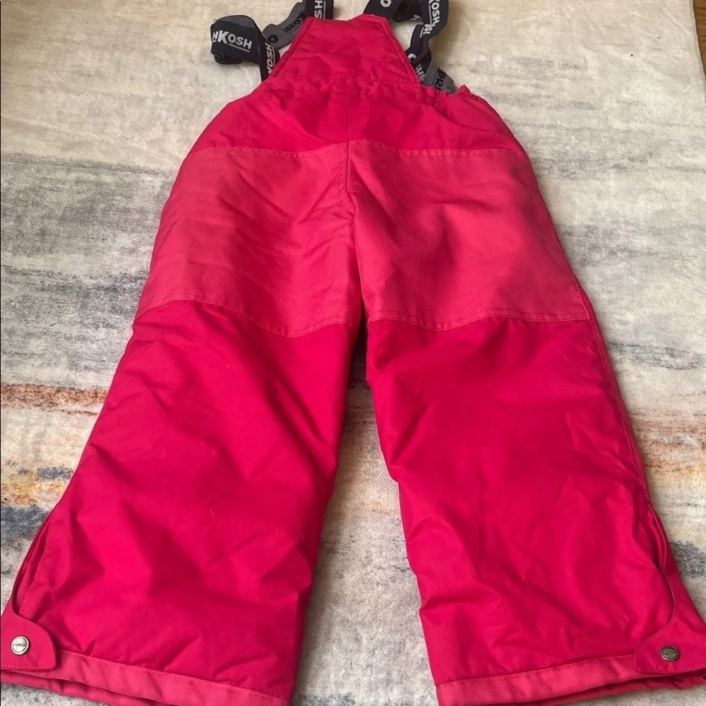 (333)OshKosh B'gosh Kids Bright Fuschia Overalls